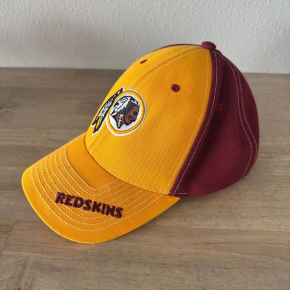 Washington Redskins Adjustable Hat NFL Team Apparel Fan Favorite Burgundy Gold - Picture 3 of 10